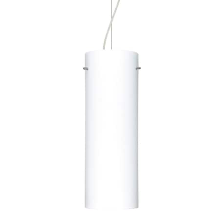 Stilo 18 Cord Pendant, Opal Matte, Satin Nickel Finish, 1x11W LED